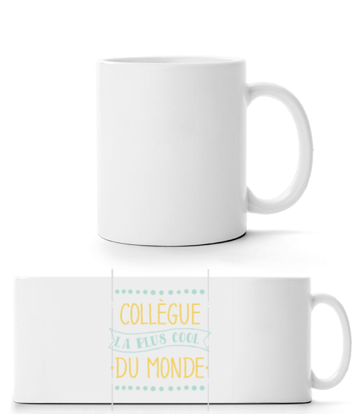 Collègue La Plus Cool Du Monde - Mug panorama - Blanc - Devant