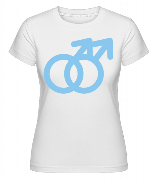 Male Love Icon -  T-shirt Shirtinator femme - Blanc - Vorn
