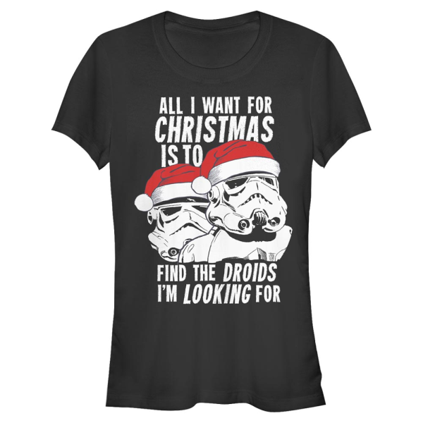 Star Wars - Stormtrooper Droids Im Looking For - Christmas - Femme T-shirt - Noir - Devant