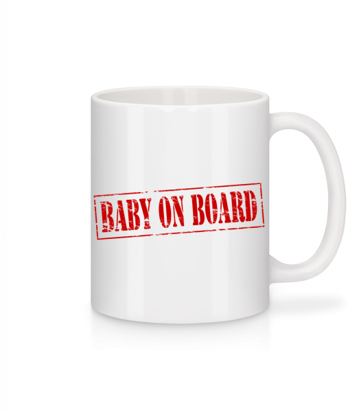 Baby On Board - Mug en céramique blanc - Blanc - Vorn