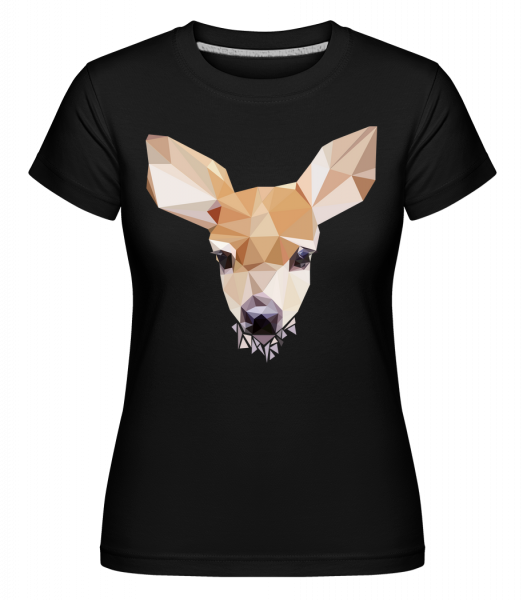 Polygon Cerf -  T-shirt Shirtinator femme - Noir - Vorn