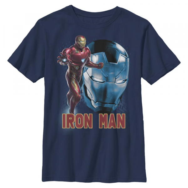 Marvel - Avengers Endgame - Iron Man Ironman Profile - Enfant T-shirt - Bleu marine - Devant