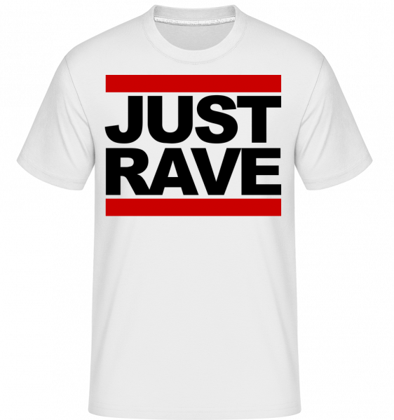 Just Rave Logo -  T-Shirt Shirtinator homme - Blanc - Vorn