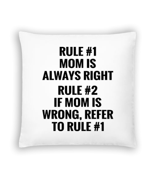 Mom Is Always Right - Coussin - Blanc - Devant