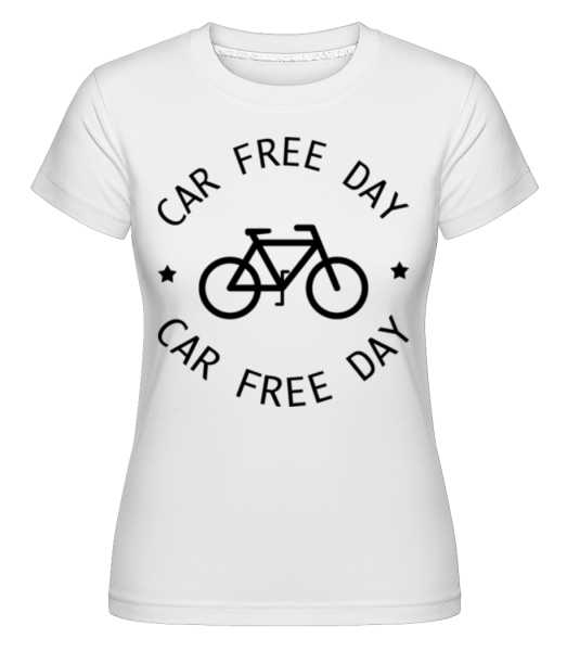 Car Free Day -  T-shirt Shirtinator femme - Blanc - Devant