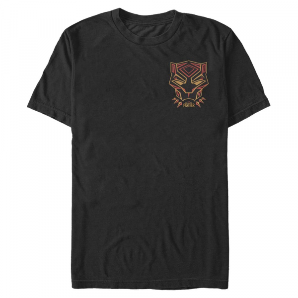 Marvel - Black Panther - Black Panther Panther Geometry - Homme T-shirt - Noir - Devant