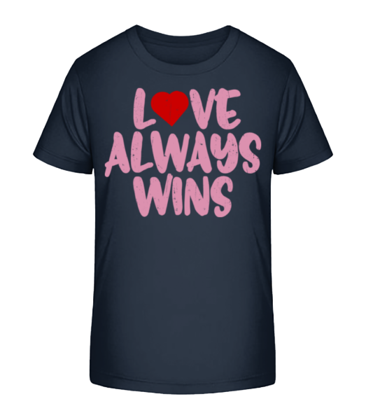 Love Always Wins - T-shirt bio Enfant Stanley Stella - Bleu marine - Devant