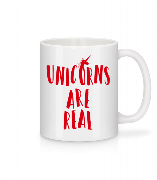 Unicorns Are Real - Mug en céramique blanc - Blanc - Vorn