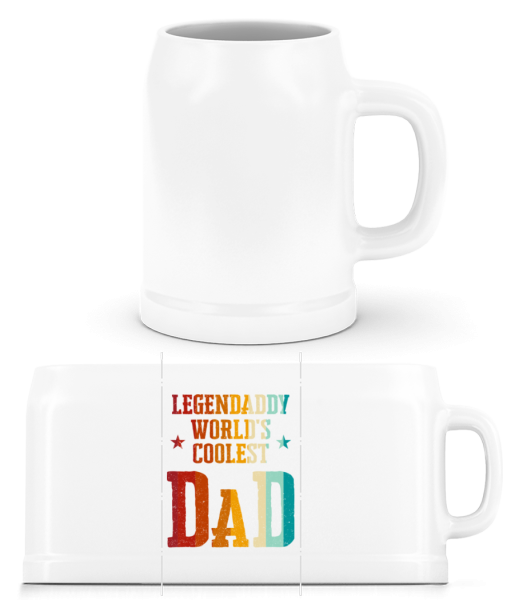 Worlds Coolest Dad - Chope de bière - Blanc - Devant