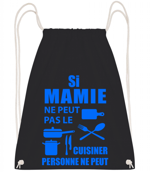 Mamie Sais Tout Cuisiner - Sac à dos Drawstring - Noir - Vorn