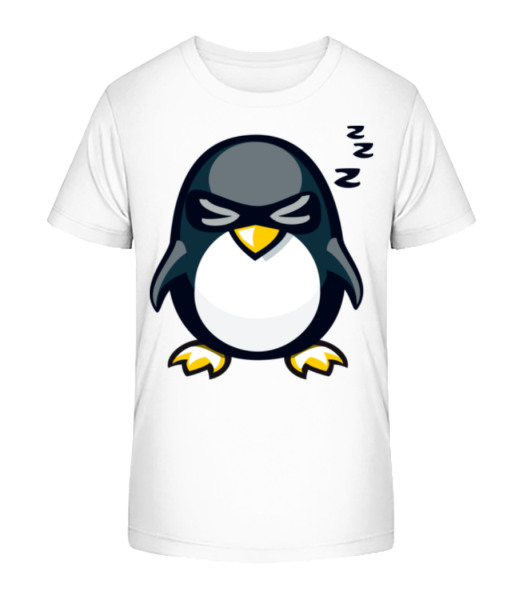Sleepy Penguin - T-shirt bio Enfant Stanley Stella - Blanc - Devant