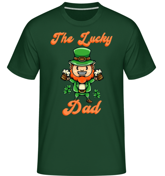 St Patrick's Day Lucky Dad -  T-Shirt Shirtinator homme - Vert bouteille - Devant