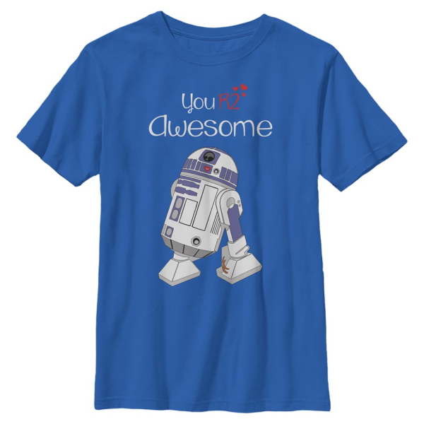 Star Wars - R2-D2 You R2 Awesome - Valentine's Day - Enfant T-shirt - Bleu royal - Devant
