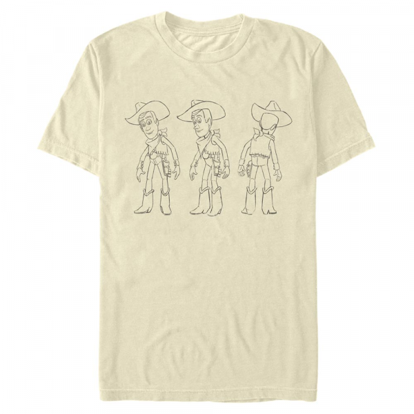 Pixar - Toy Story - Woody Turnaround - Homme T-shirt - Crème - Devant