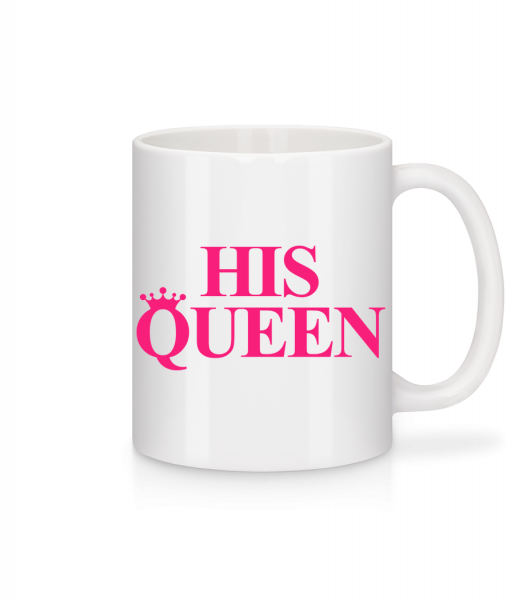 His Queen Pink - Mug en céramique blanc - Blanc - Vorn