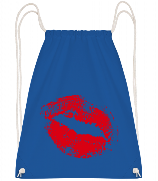 Red Lips - Sac à dos Drawstring - Bleu royal - Vorn
