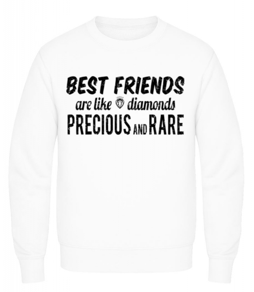 Best Friends Are Like Diamonds - Sweatshirt Homme - Blanc - Devant
