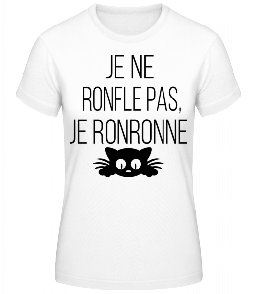 Je Ne Ronfle Pas - T-shirt standard Femme - Blanc - Vorn