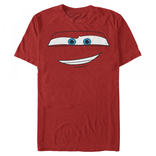 Pixar - Cars - Lightning McQueen McQueen Big Face - Homme T-shirt - Rouge - Devant