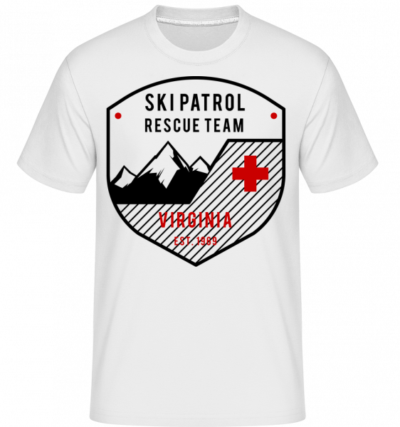 Ski Patrol Sign -  T-Shirt Shirtinator homme - Blanc - Vorn