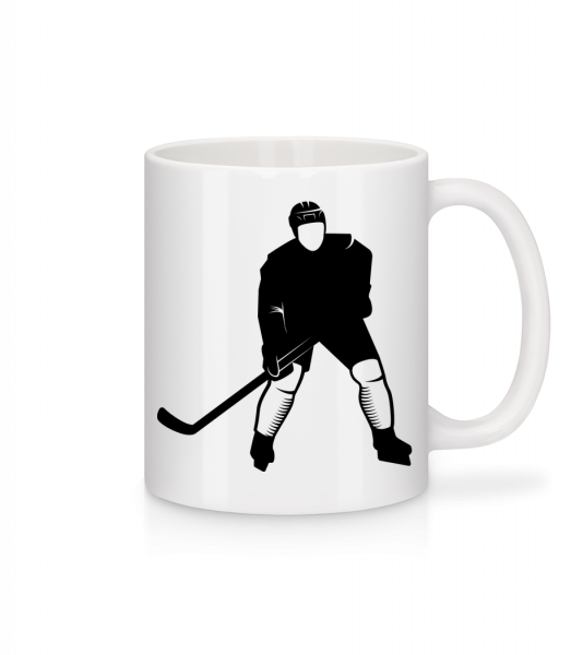 Joueur De Hockey Sur Glace - Mug en céramique blanc - Blanc - Vorn