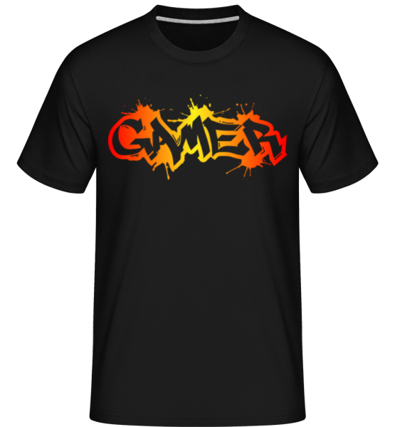 Gamer Graffiti -  T-Shirt Shirtinator homme - Noir - Devant