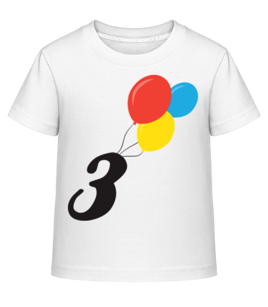 Anniversaire 3 Ballons - T-shirt shirtinator Enfant - Blanc - Devant
