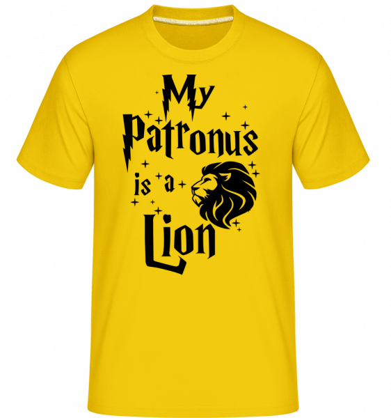 My Patronus Is A Lion -  T-Shirt Shirtinator homme - Jaune doré - Vorn