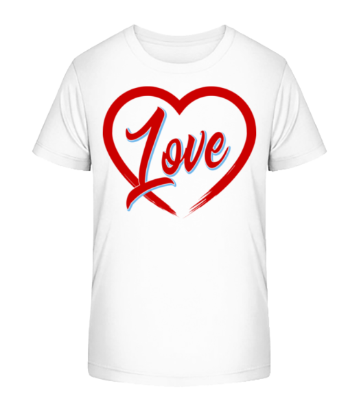 Heart Love - T-shirt bio Enfant Stanley Stella - Blanc - Devant