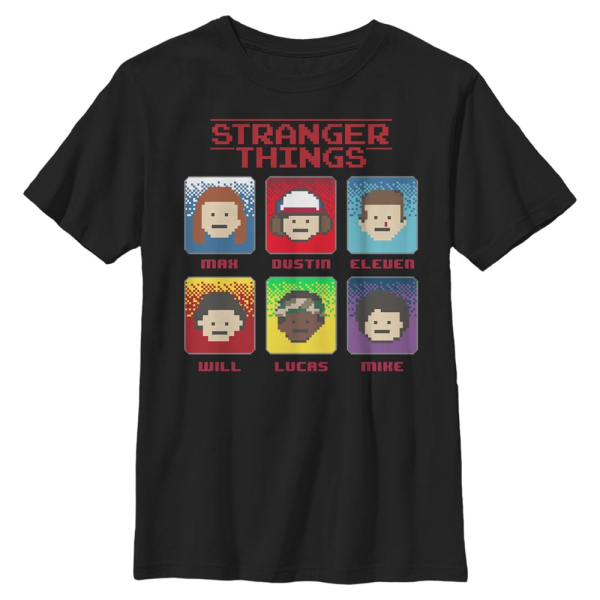 Netflix - Stranger Things - Skupina 8 Bit Stranger - Enfant T-shirt - Noir - Devant