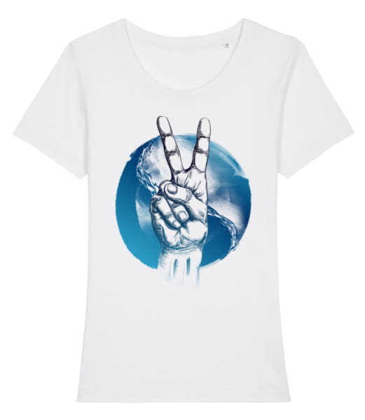 Ocean Peace - T-shirt bio Femme Stanley Stella - Blanc - Devant