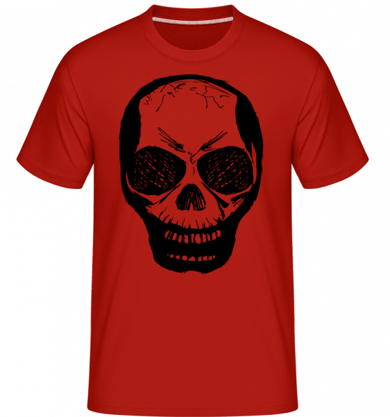 Skull Black -  T-Shirt Shirtinator homme - Rouge - Vorn