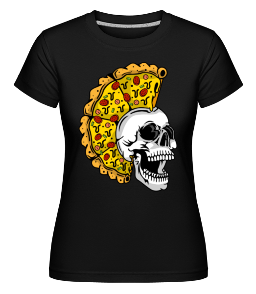 Skull Pizza -  T-shirt Shirtinator femme - Noir - Devant
