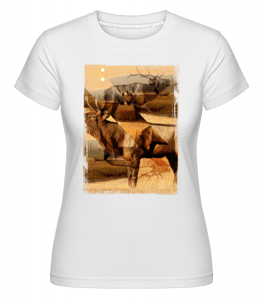 Cerf Créatif -  T-shirt Shirtinator femme - Blanc - Vorn