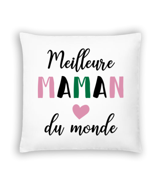 Meilleure Maman Du Monde - Coussin - Blanc - Devant