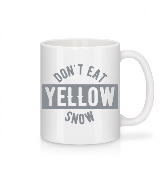 Don't Eat Yellow Snow - Mug en céramique blanc - Blanc - Vorn