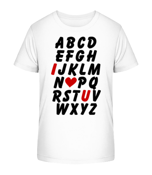 Love Alphabet - T-shirt bio Enfant Stanley Stella - Blanc - Devant