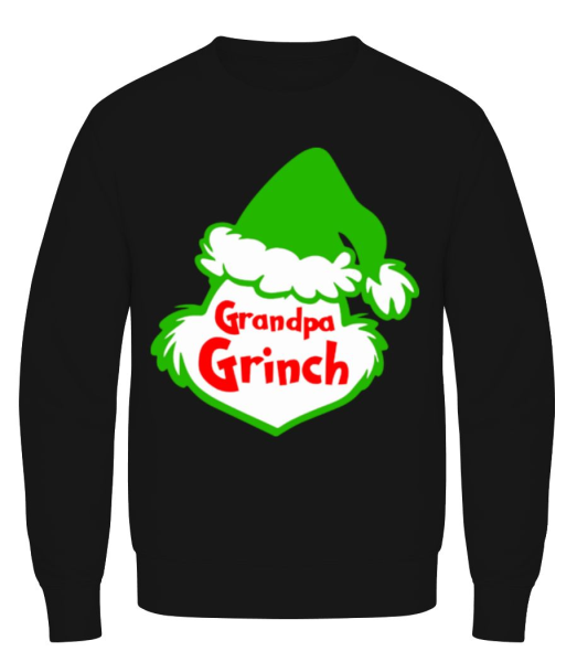 Grandpa Grinch - Sweatshirt Homme - Noir - Devant
