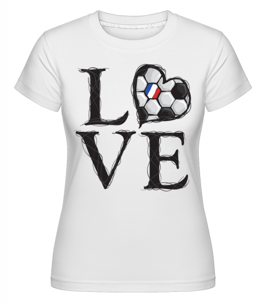 Football Amour France -  T-shirt Shirtinator femme - Blanc - Vorn