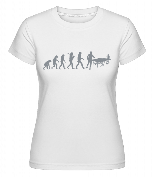 Évolution De Ping Pong -  T-shirt Shirtinator femme - Blanc - Vorn
