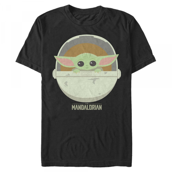 Star Wars - The Mandalorian - The Child Cute Bassinet - Homme T-shirt - Noir - Devant