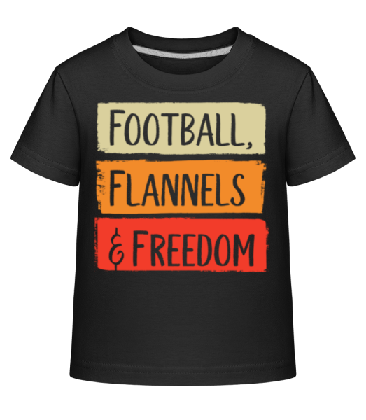 Football Flannels And Freedom - T-shirt shirtinator Enfant - Noir - Devant