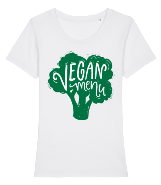 Vegan Menu - T-shirt bio Femme Stanley Stella - Blanc - Devant