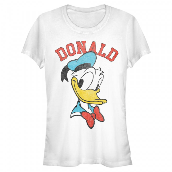 Disney Classics - Mickey Mouse - Donald Duck Donald - Femme T-shirt - Blanc - Devant
