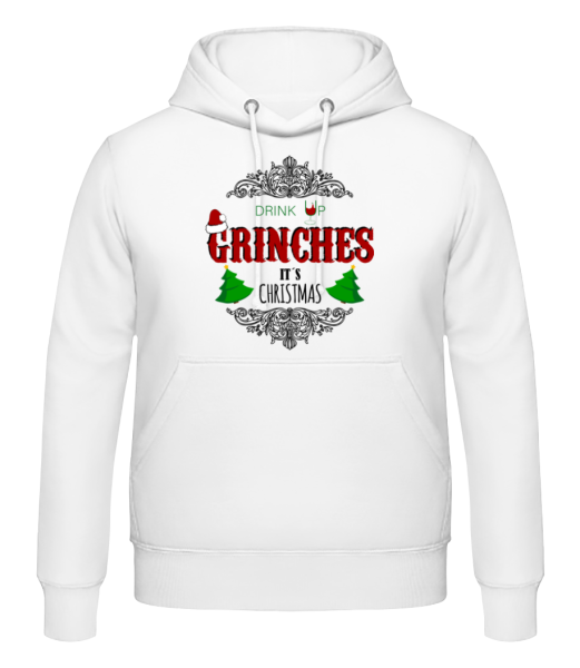 Drink up Grinches - Sweat à capuche Homme - Blanc - Devant
