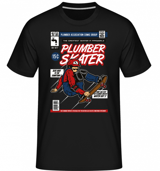 Plumber Skater -  T-Shirt Shirtinator homme - Noir - Vorn