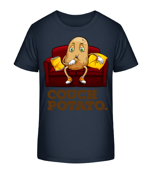 Couch Potato - T-shirt bio Enfant Stanley Stella - Bleu marine - Devant
