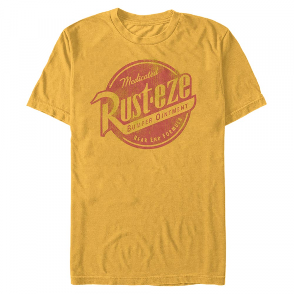 Pixar - Cars - Rust-Eze Rusteze Logo - Homme T-shirt - Jaune - Devant