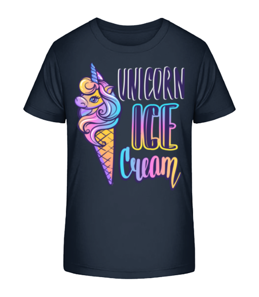 Unicorn Ice Cream - T-shirt bio Enfant Stanley Stella - Bleu marine - Devant