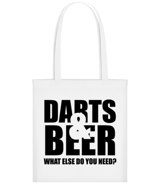 Darts And Beer - Tote Bag - Blanc - Devant